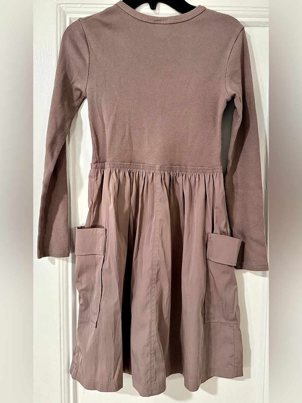 Zara Girls Size 10 (140) Ribbed Pocket Dress Like New